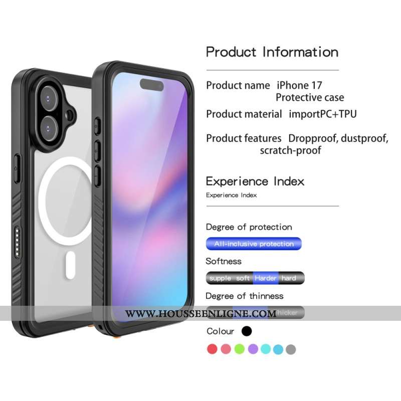 Coque iPhone 17 Compatible MagSafe Étanche Série FS / FM REDPEPPER