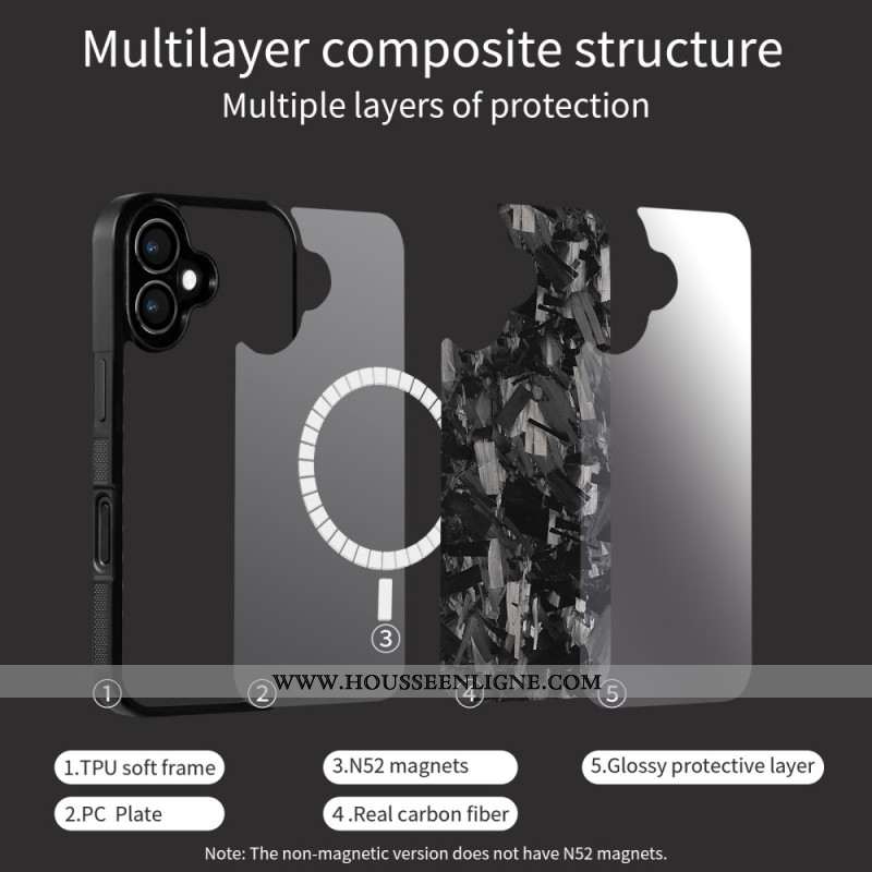 Coque iPhone 17 MagSafe Fibre d'Aramide Forgée