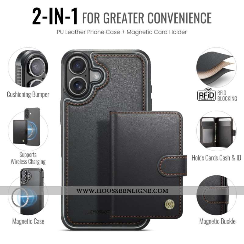 Coque iPhone 17 MagSafe Porte-Cartes RFID Détachable