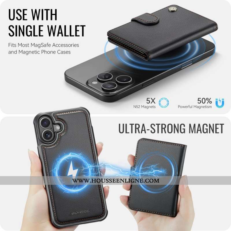 Coque iPhone 17 MagSafe Porte-Cartes RFID Détachable