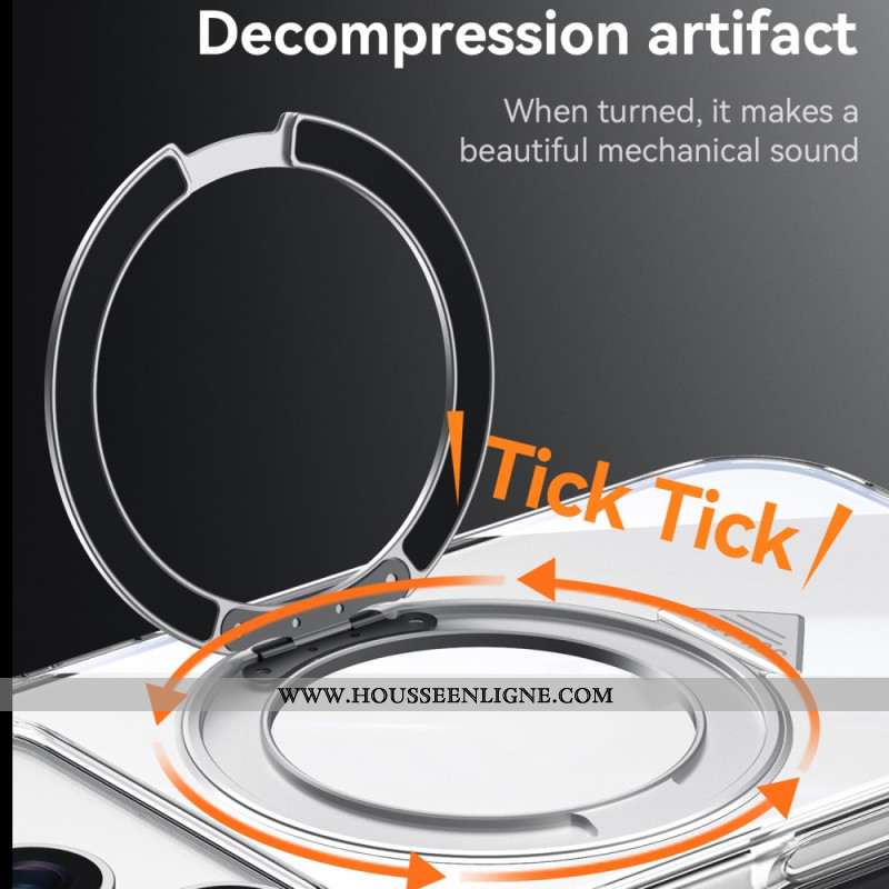 Coque iPhone 17 MagSafe Transparente avec Support