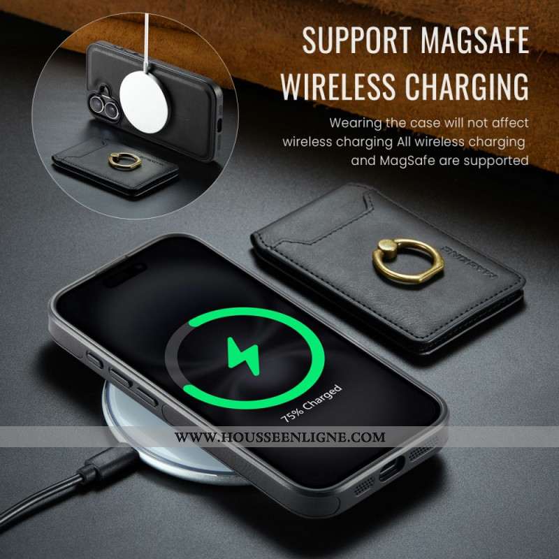Coque iPhone 17 MagSafe avec Porte-Cartes RFID et Support Intégré
