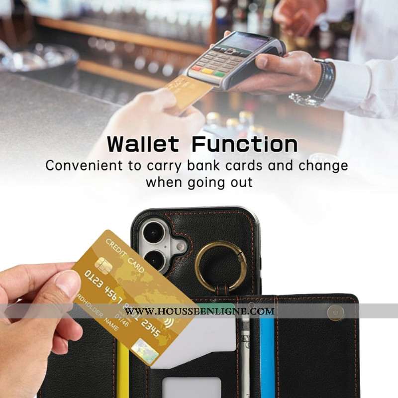 Coque iPhone 17 Portefeuille à Fermeture Éclair