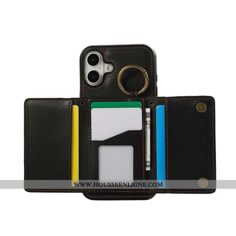 Coque iPhone 17 Portefeuille à Fermeture Éclair