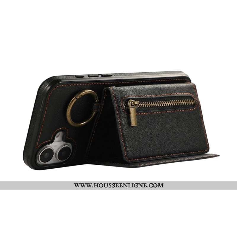 Coque iPhone 17 Portefeuille à Fermeture Éclair