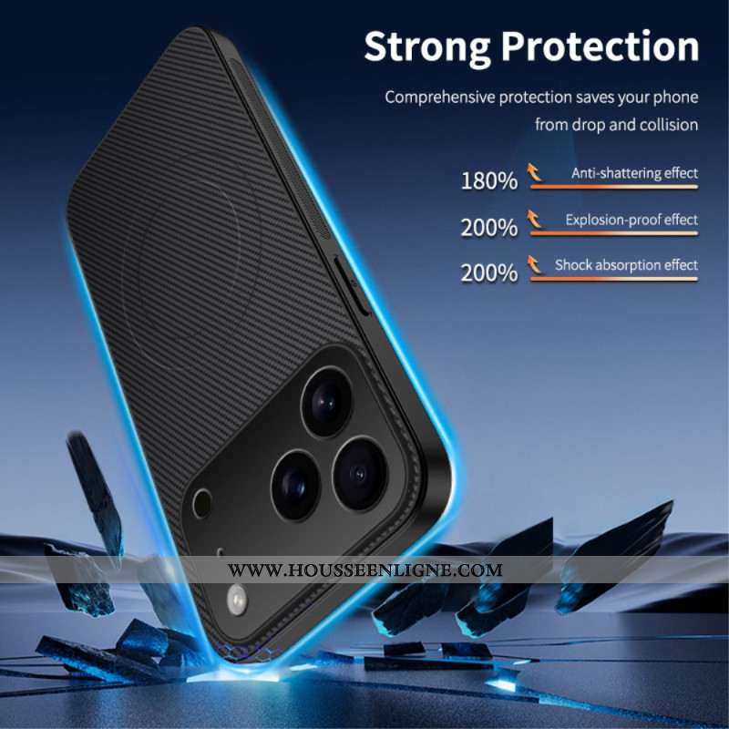 Coque iPhone 17 Pro Compatible MagSafe Carbone