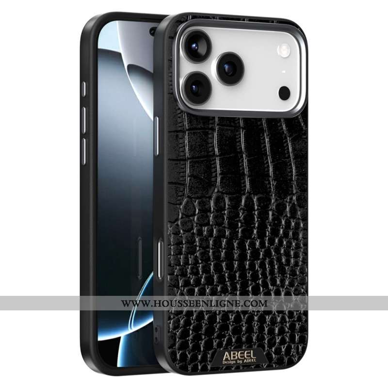 Coque iPhone 17 Pro Compatible MagSafe Effet Croco ABEEL