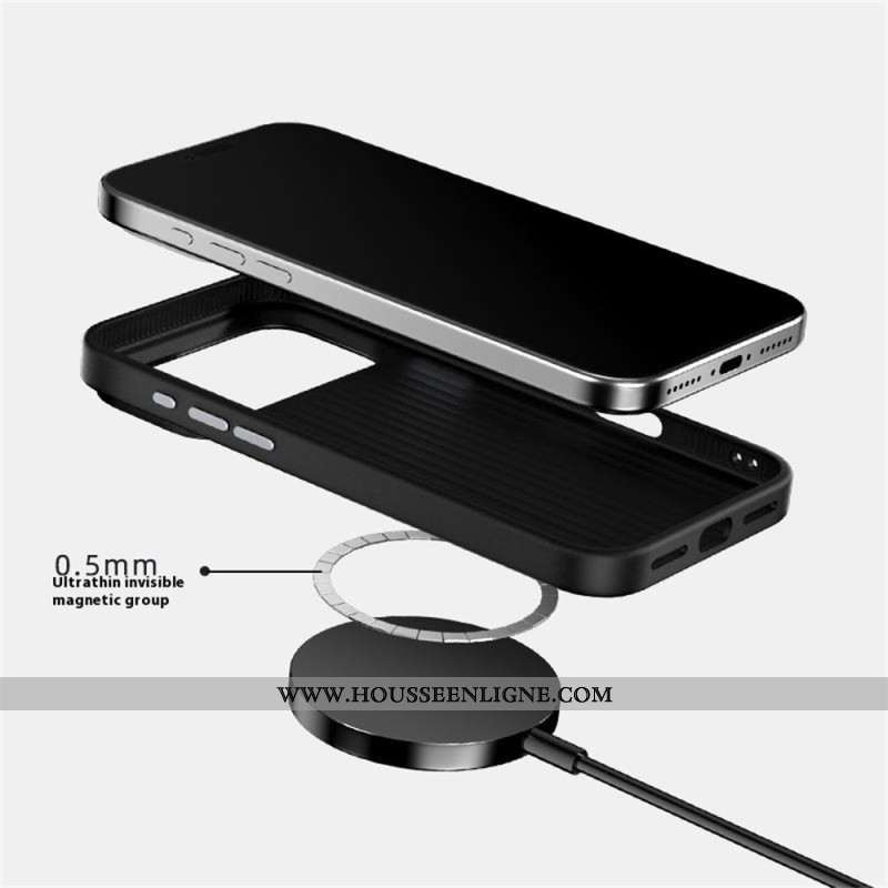 Coque iPhone 17 Pro Compatible MagSafe Effet Croco ABEEL