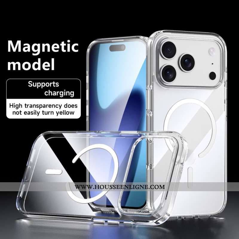 Coque iPhone 17 Pro Compatible MagSafe Transparente