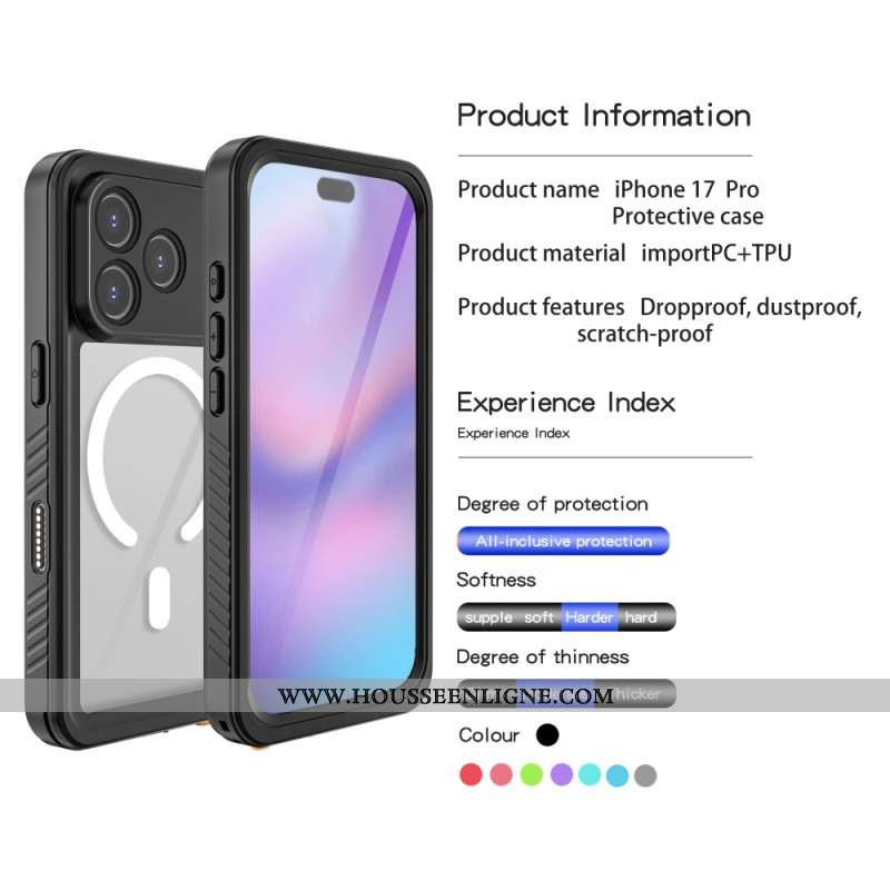 Coque iPhone 17 Pro Compatible MagSafe Étanche FS / FM Series REDPEPPER