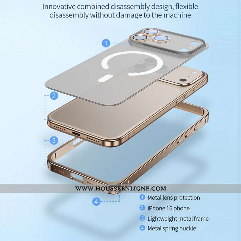 Coque iPhone 17 Pro Compatible avec MagSafe avec Verrou de Sécurité