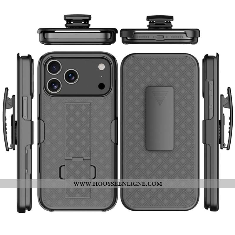 Coque iPhone 17 Pro Coulissante avec Support et Clip