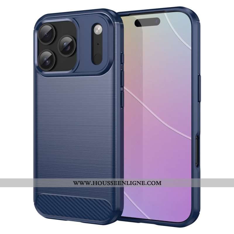 Coque iPhone 17 Pro Fibre Carbone Brossée