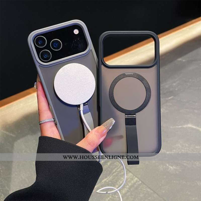 Coque iPhone 17 Pro Lanière Intégrée et Anneau-Support