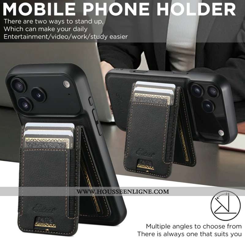 Coque iPhone 17 Pro MagSafe 2-en-1 Porte-Cartes Détachable