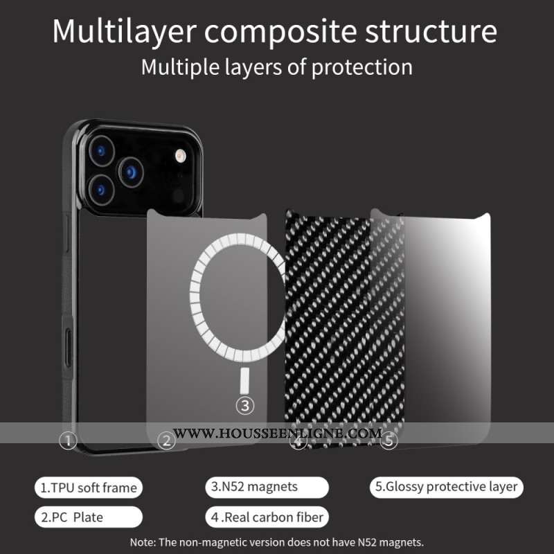 Coque iPhone 17 Pro MagSafe Fibre d'Aramide