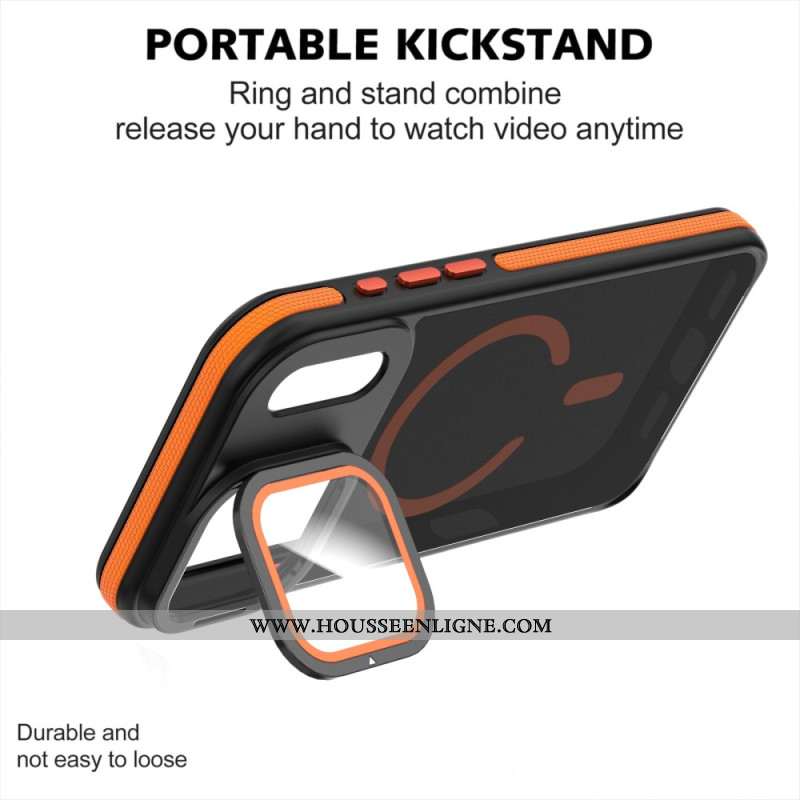 Coque iPhone 17 Pro MagSafe Hybride avec Protecteur d’Objectif et Support Intégré