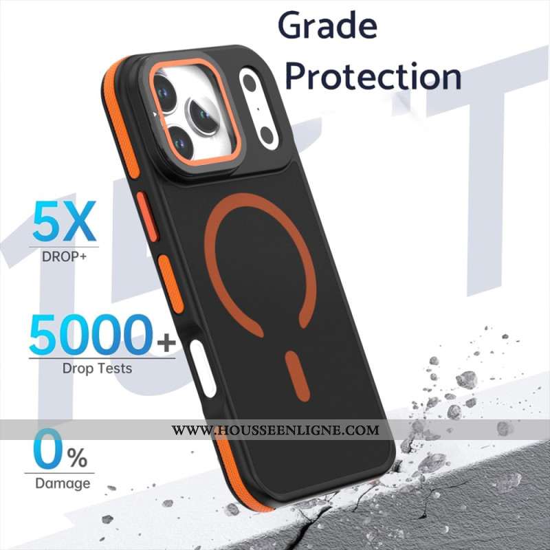 Coque iPhone 17 Pro MagSafe Hybride avec Protecteur d’Objectif et Support Intégré