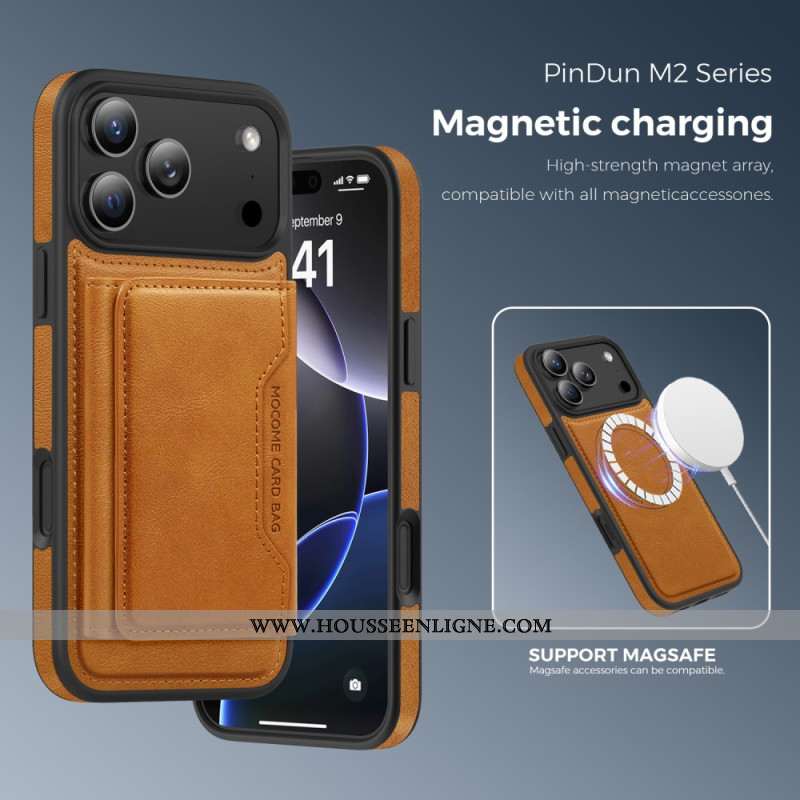 Coque iPhone 17 Pro MagSafe Premium avec Porte-Cartes Détachable