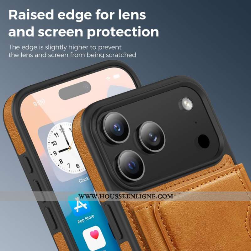 Coque iPhone 17 Pro MagSafe Premium avec Porte-Cartes Détachable