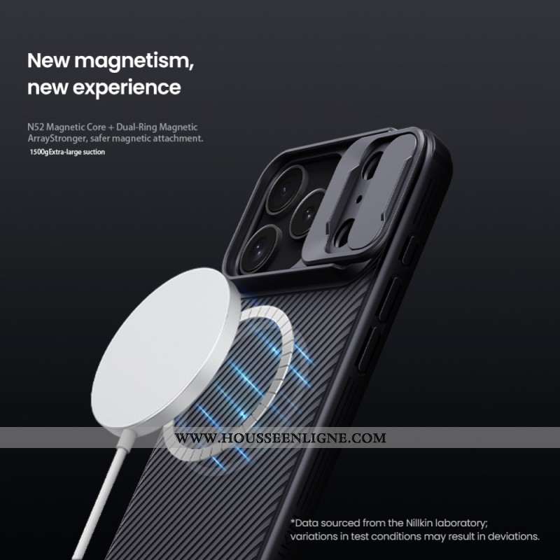 Coque iPhone 17 Pro MagSafe et Protection Caméra Coulissante NILLKIN