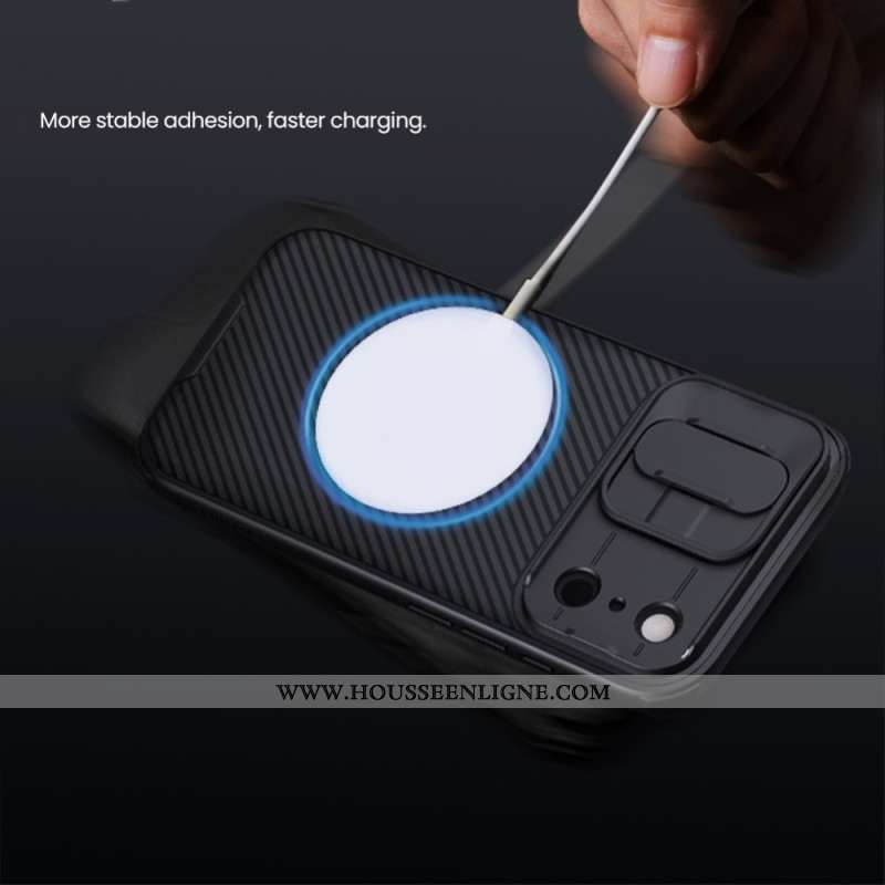 Coque iPhone 17 Pro MagSafe et Protection Caméra Coulissante NILLKIN