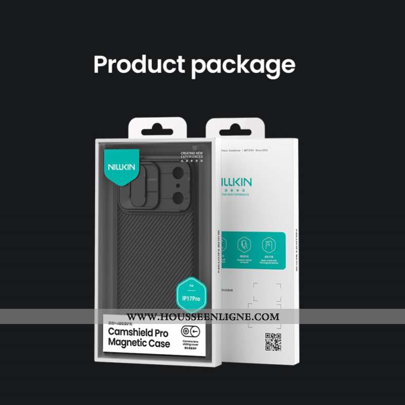 Coque iPhone 17 Pro MagSafe et Protection Caméra Coulissante NILLKIN