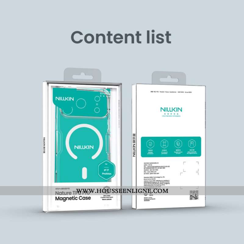 Coque iPhone 17 Pro Max Compatible MagSafe Nature Pro Series NILLKIN