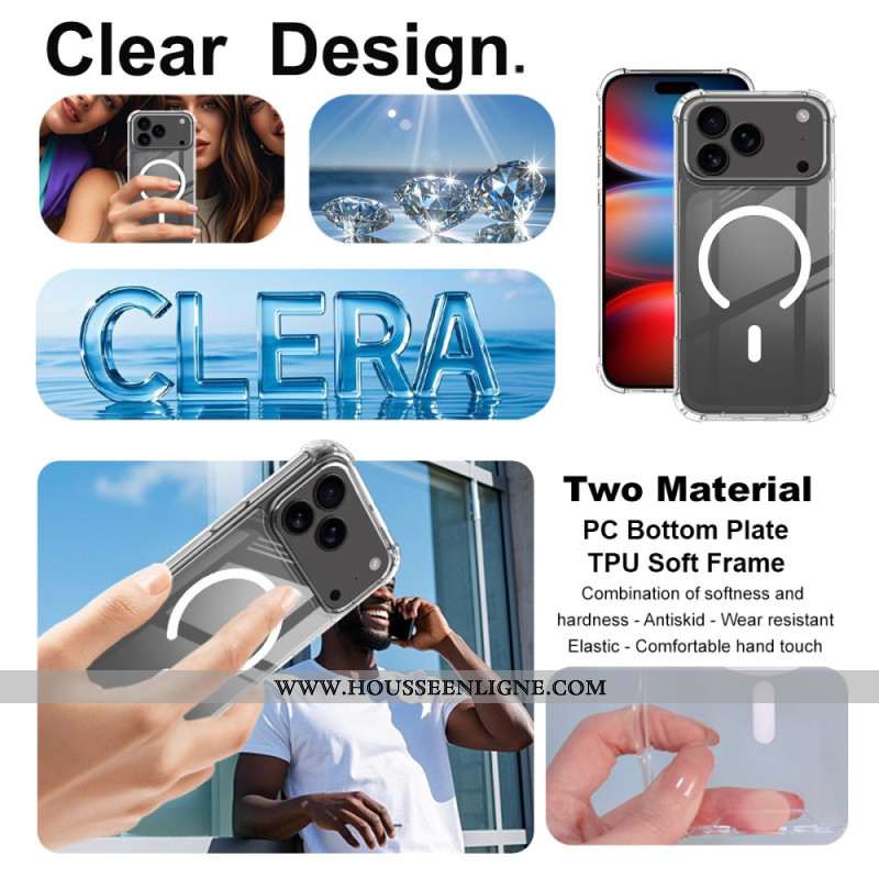 Coque iPhone 17 Pro Max Compatible MagSafe Transparente IMAK