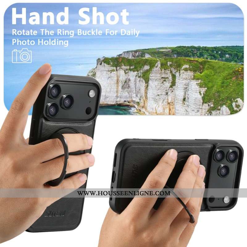 Coque iPhone 17 Pro Max Compatible MagSafe avec Support Rotatif SUTENI
