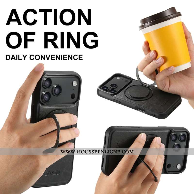 Coque iPhone 17 Pro Max Compatible MagSafe avec Support Rotatif SUTENI