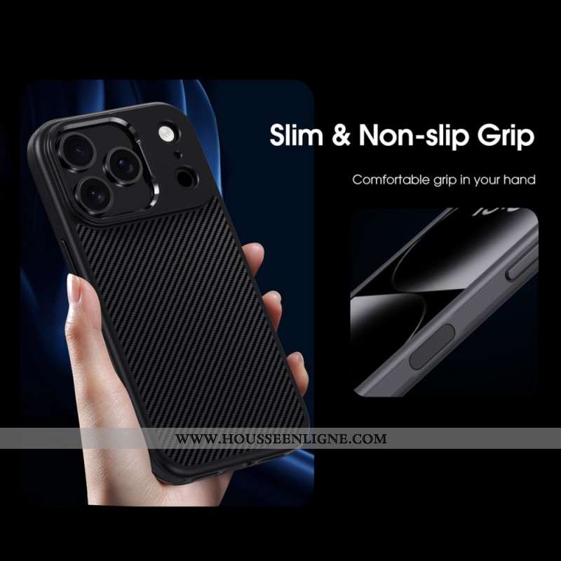Coque iPhone 17 Pro Max Fibre Carbone IPAKY