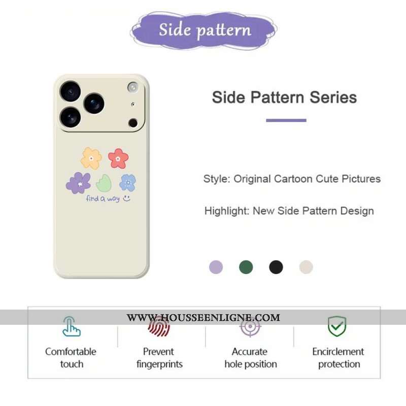 Coque iPhone 17 Pro Max Fleurettes