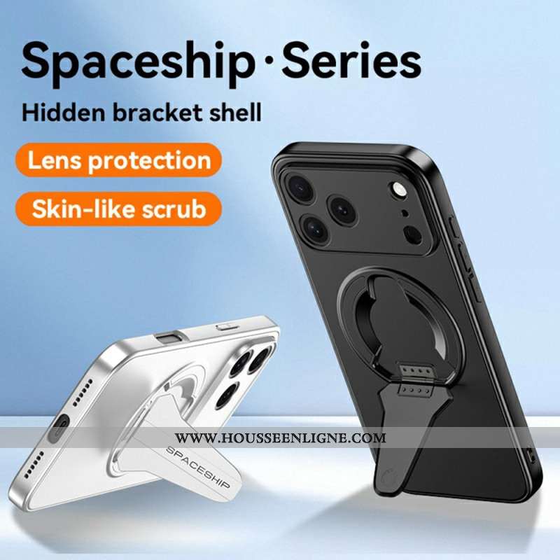 Coque iPhone 17 Pro Max MagSafe Effet Métal Support Intégré