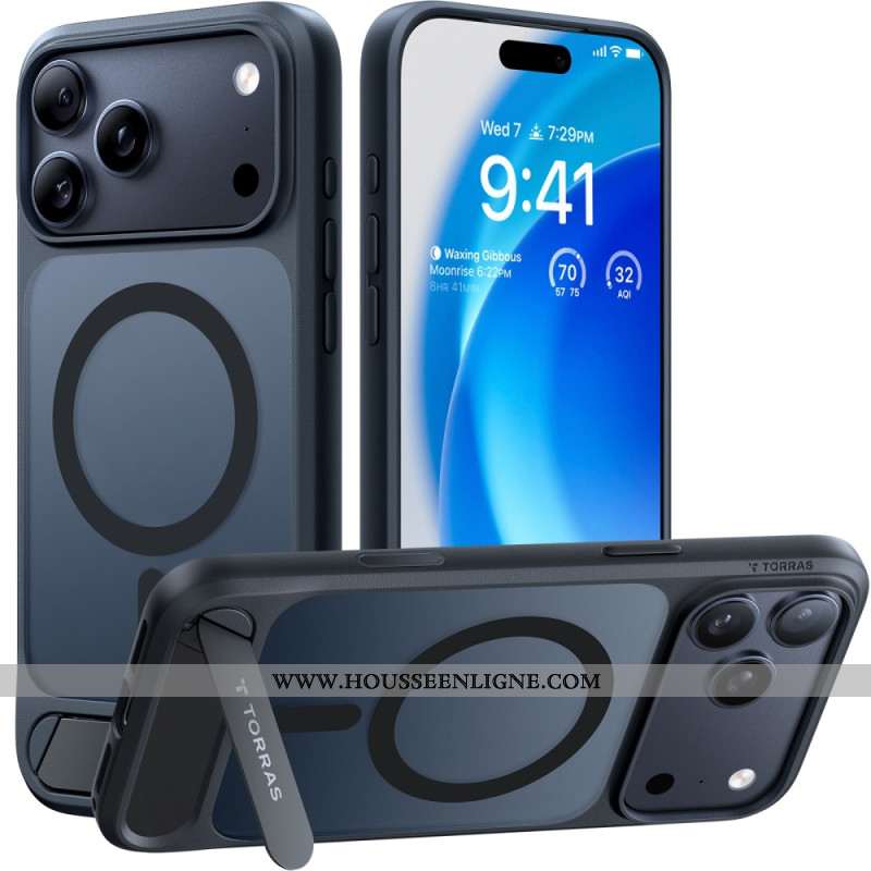 Coque iPhone 17 Pro Max MagSafe Premium Design avec Support Intégré