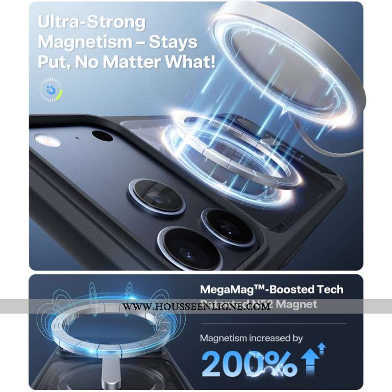 Coque iPhone 17 Pro Max MagSafe Premium Design avec Support Intégré