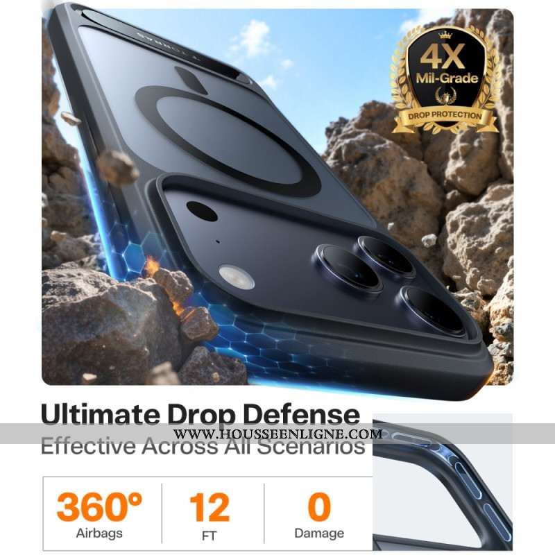 Coque iPhone 17 Pro Max MagSafe Premium Design avec Support Intégré