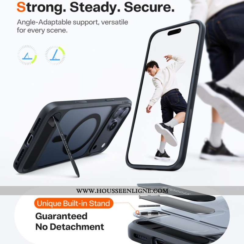 Coque iPhone 17 Pro Max MagSafe Premium Design avec Support Intégré