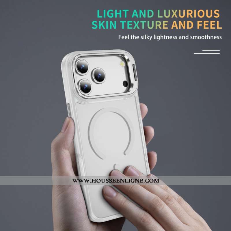 Coque iPhone 17 Pro Max Magnétique avec Support Objectif Givré