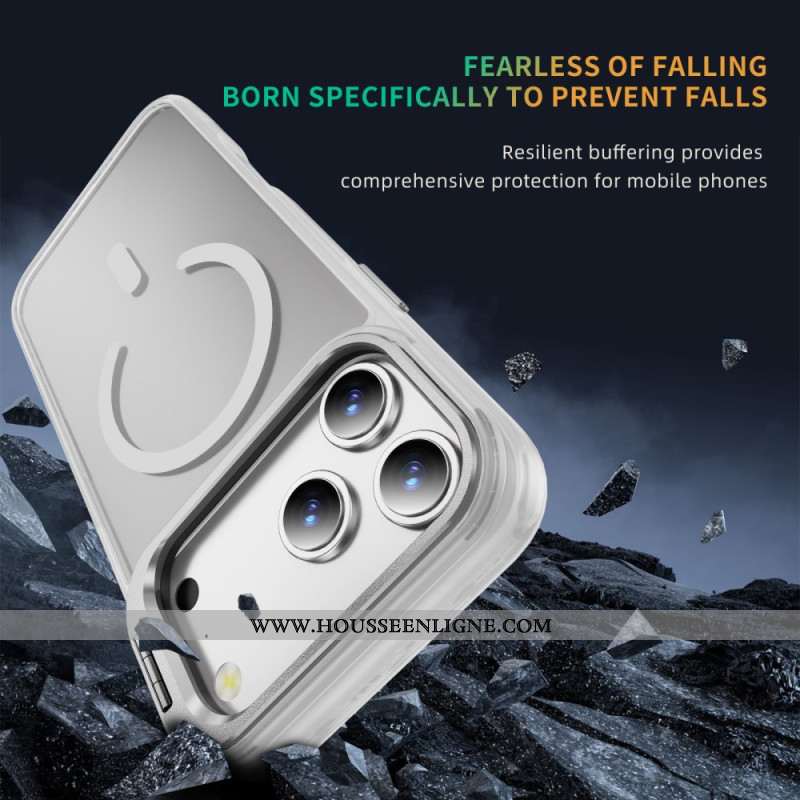 Coque iPhone 17 Pro Max Magnétique avec Support Objectif Givré