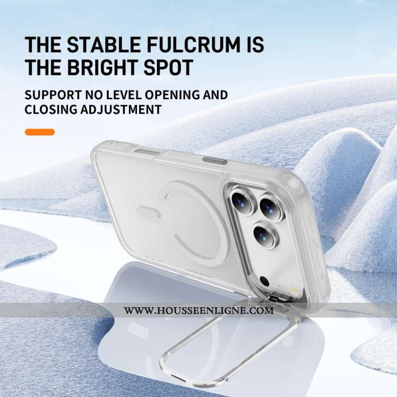 Coque iPhone 17 Pro Max Magnétique avec Support Objectif Givré