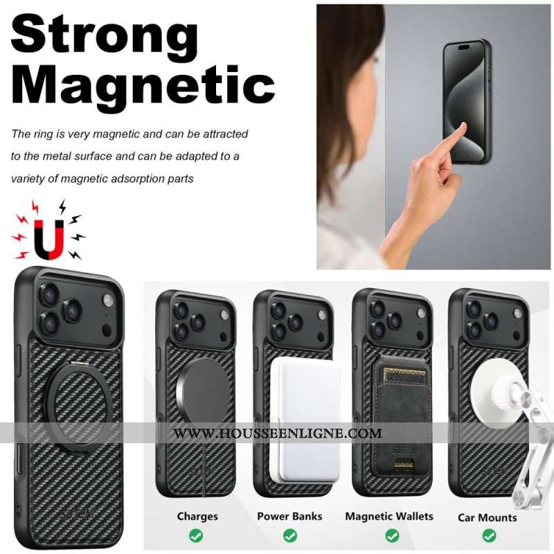 Coque iPhone 17 Pro Max Magsafe Support Rotatif SUTENI