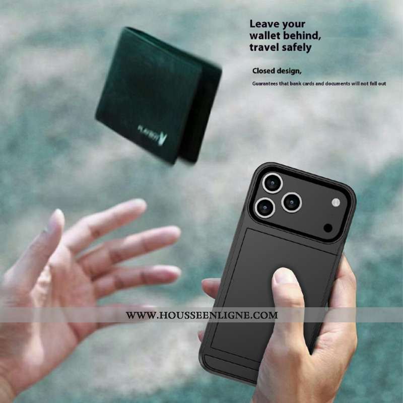 Coque iPhone 17 Pro Max Porte-Cartes Coulissant