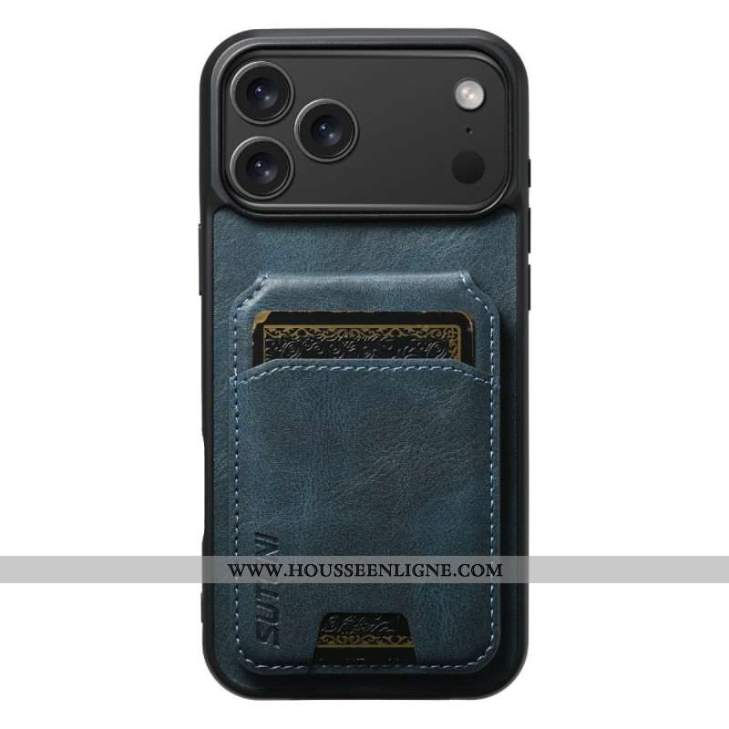 Coque iPhone 17 Pro Max Porte-Cartes Texture Ciré SUTENI