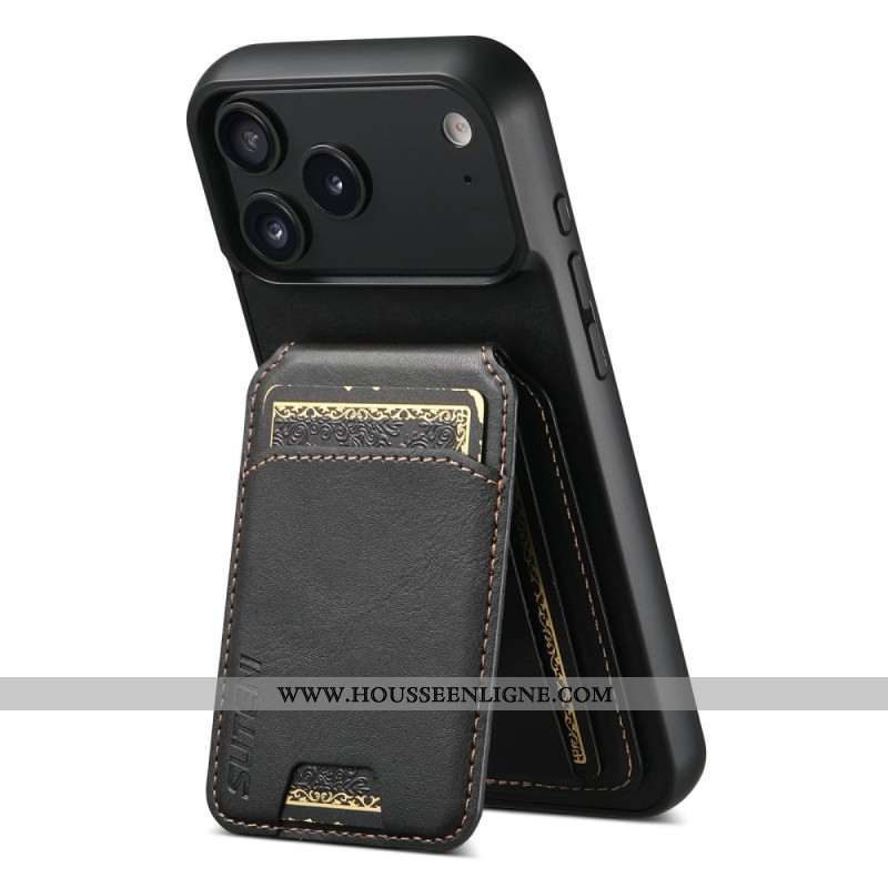 Coque iPhone 17 Pro Max Porte-Cartes Texture Ciré SUTENI