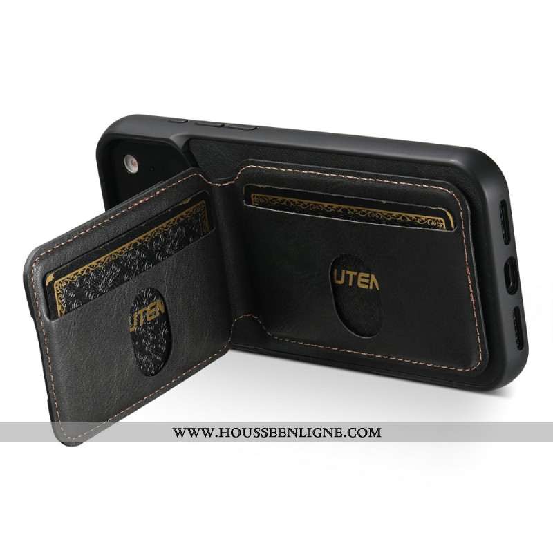 Coque iPhone 17 Pro Max Porte-Cartes Texture Ciré SUTENI