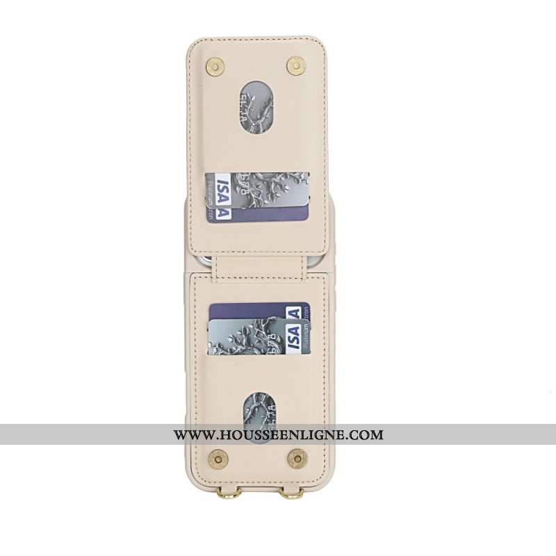 Coque iPhone 17 Pro Max Porte-Cartes et Bandoulière