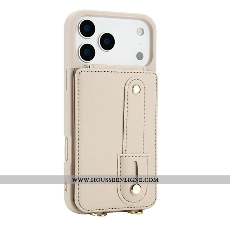 Coque iPhone 17 Pro Max Porte-Cartes et Bandoulière
