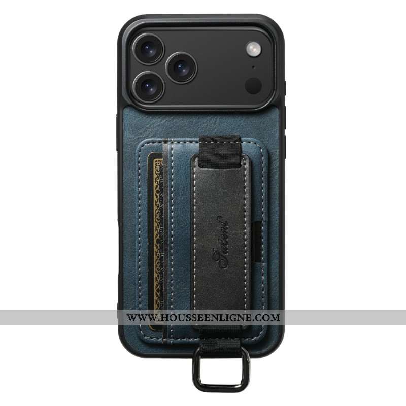 Coque iPhone 17 Pro Max Porte-Cartes et Sangle SUTENI