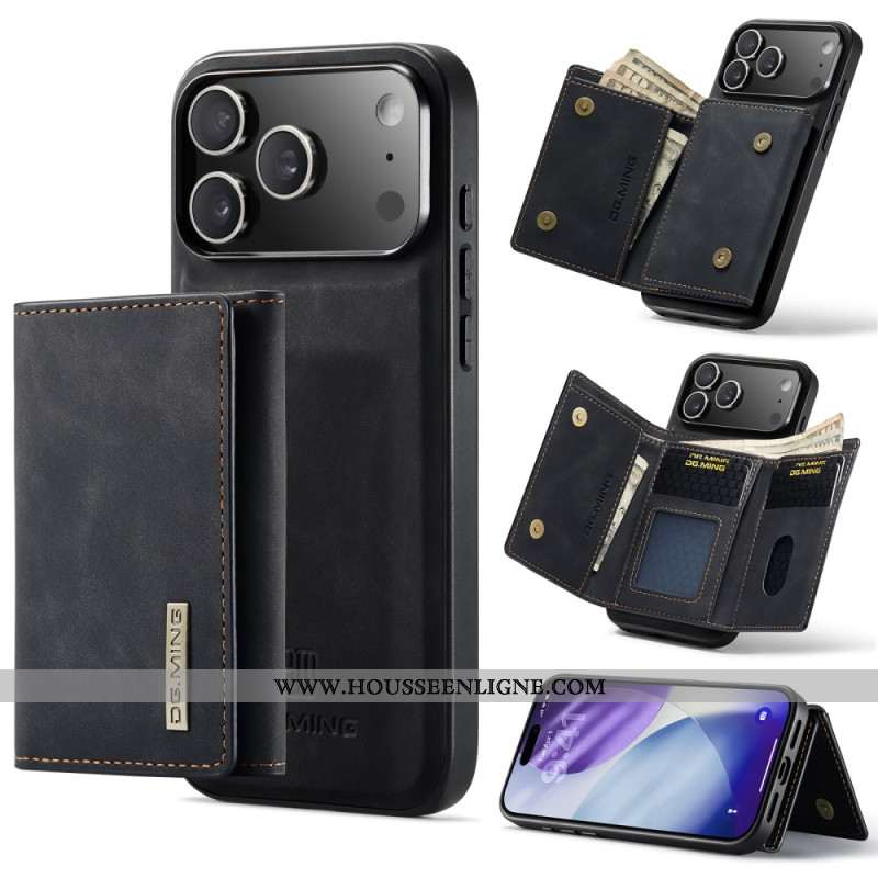 Coque iPhone 17 Pro Max Portefeuille Détachable DG.MING